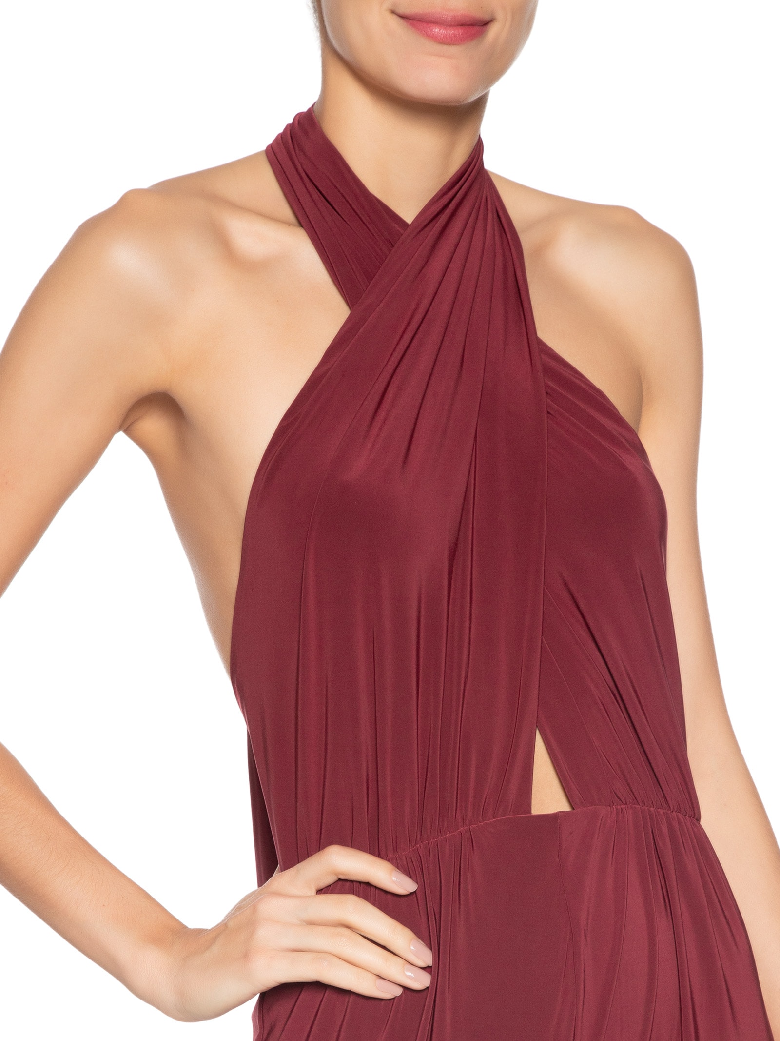 Macacão Feminino Amplo Busto Cruzado Vermelho Animale