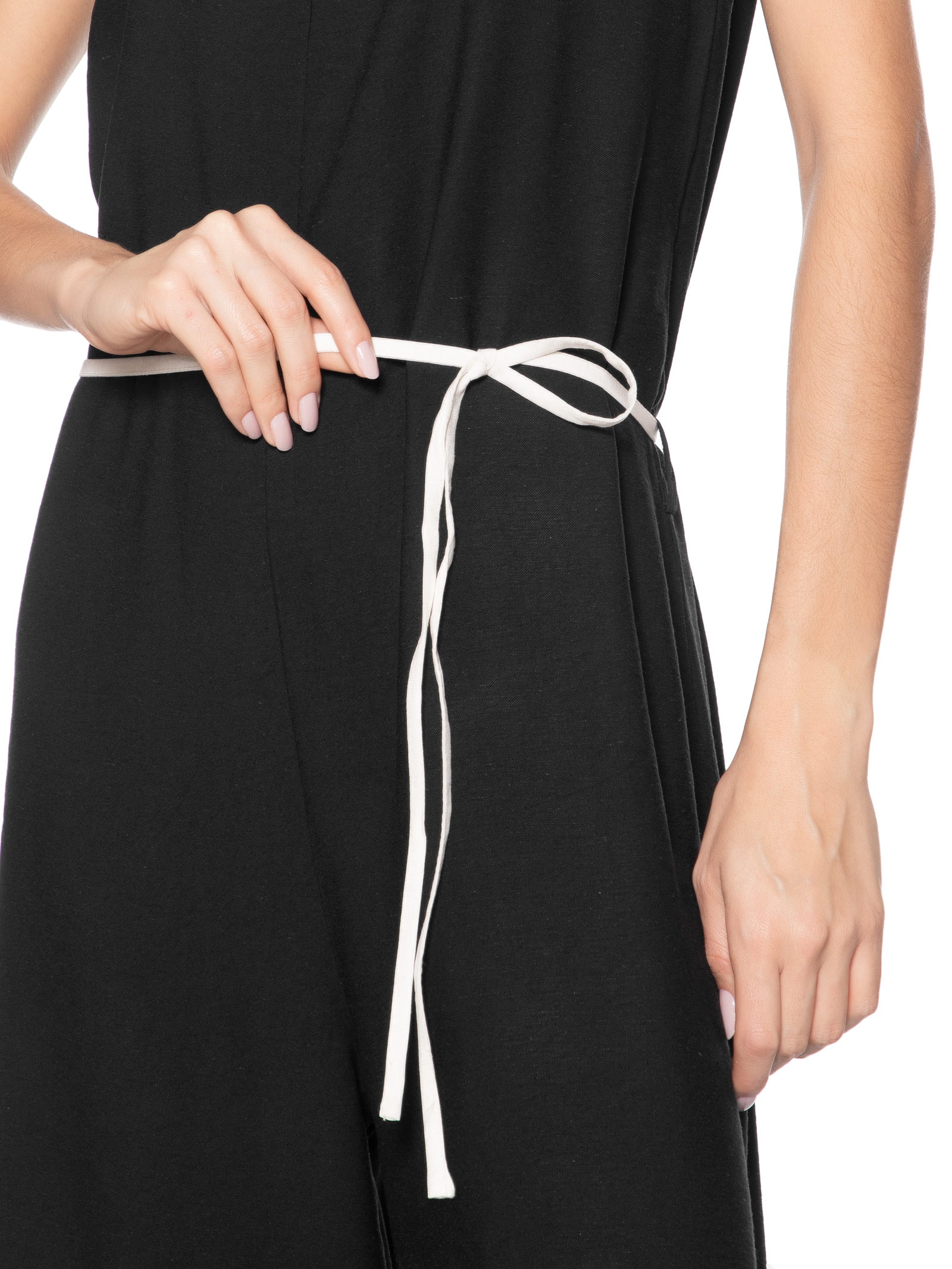 Macacão Feminino Básico Texturizado Preto Basiq