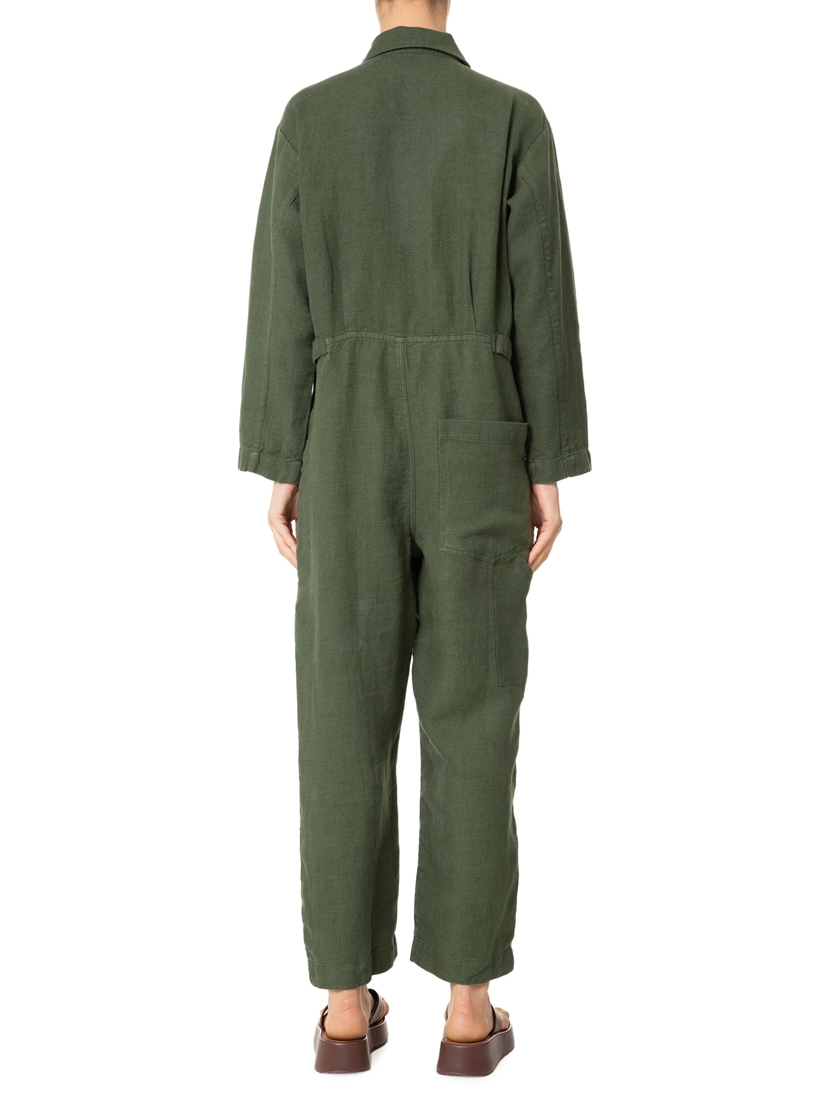 Macacão Feminino Bolsos Double Face Verde Osklen