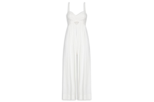 Macacão Feminino Busto Arredondado - Branco