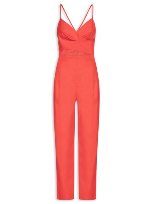 Macacão Feminino Busto Cruzado – Vermelho