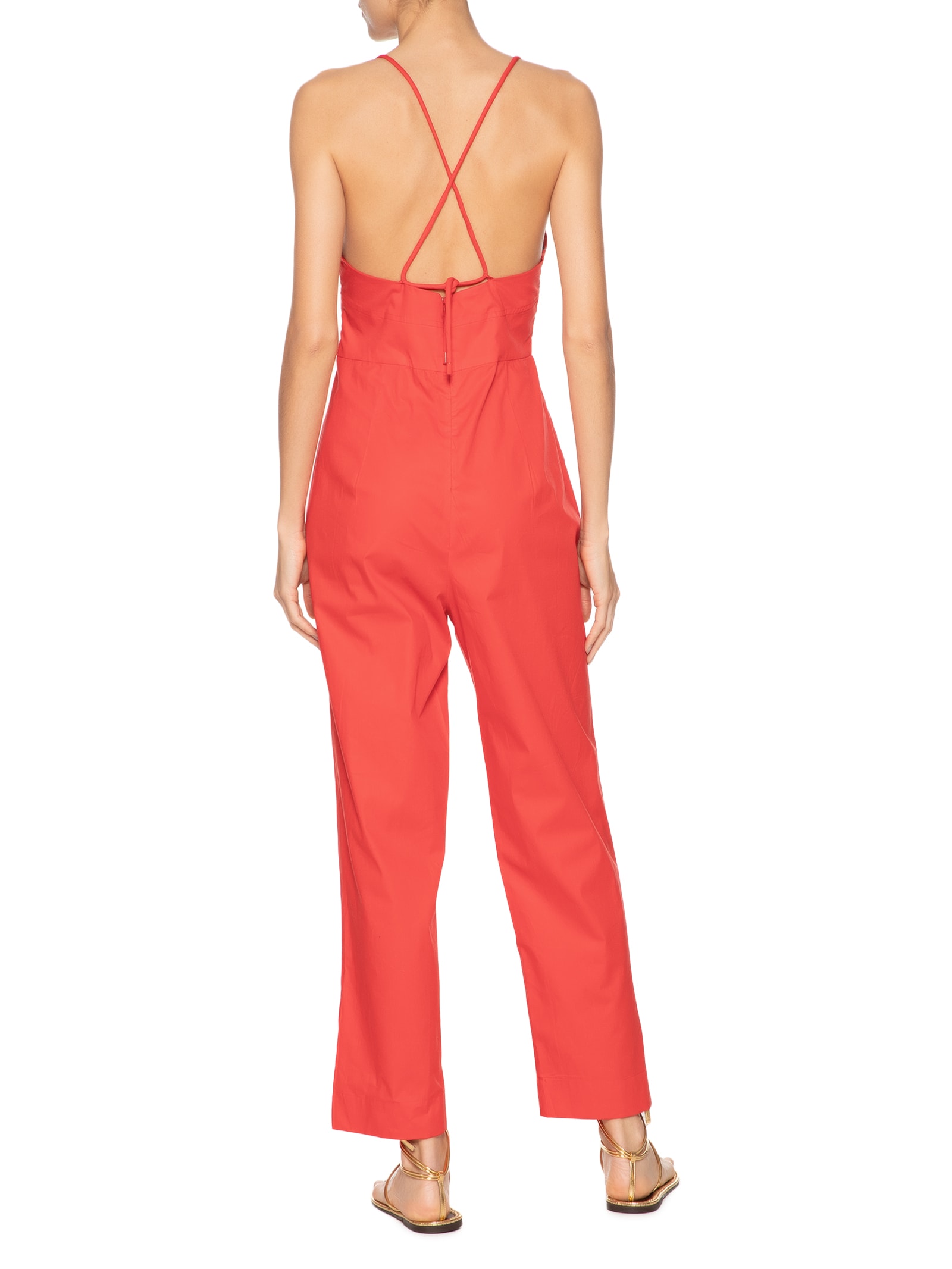 Macacão Feminino Busto Cruzado Vermelho Animale