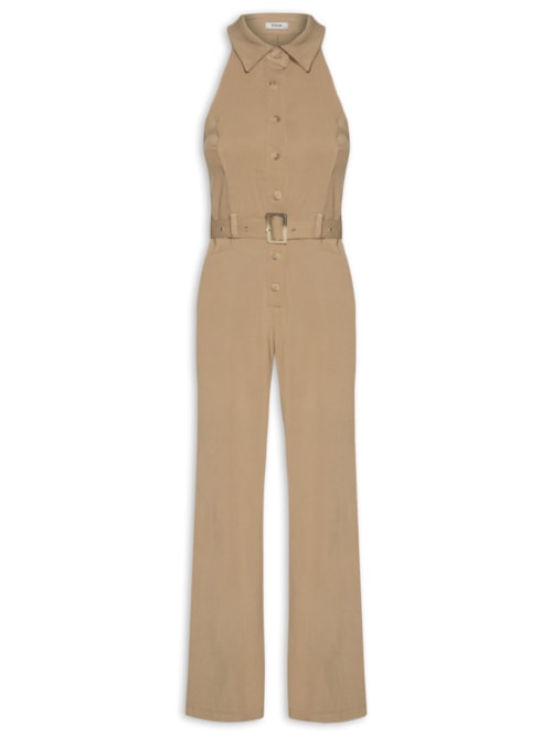 Macacão Feminino Cava Americana – Bege