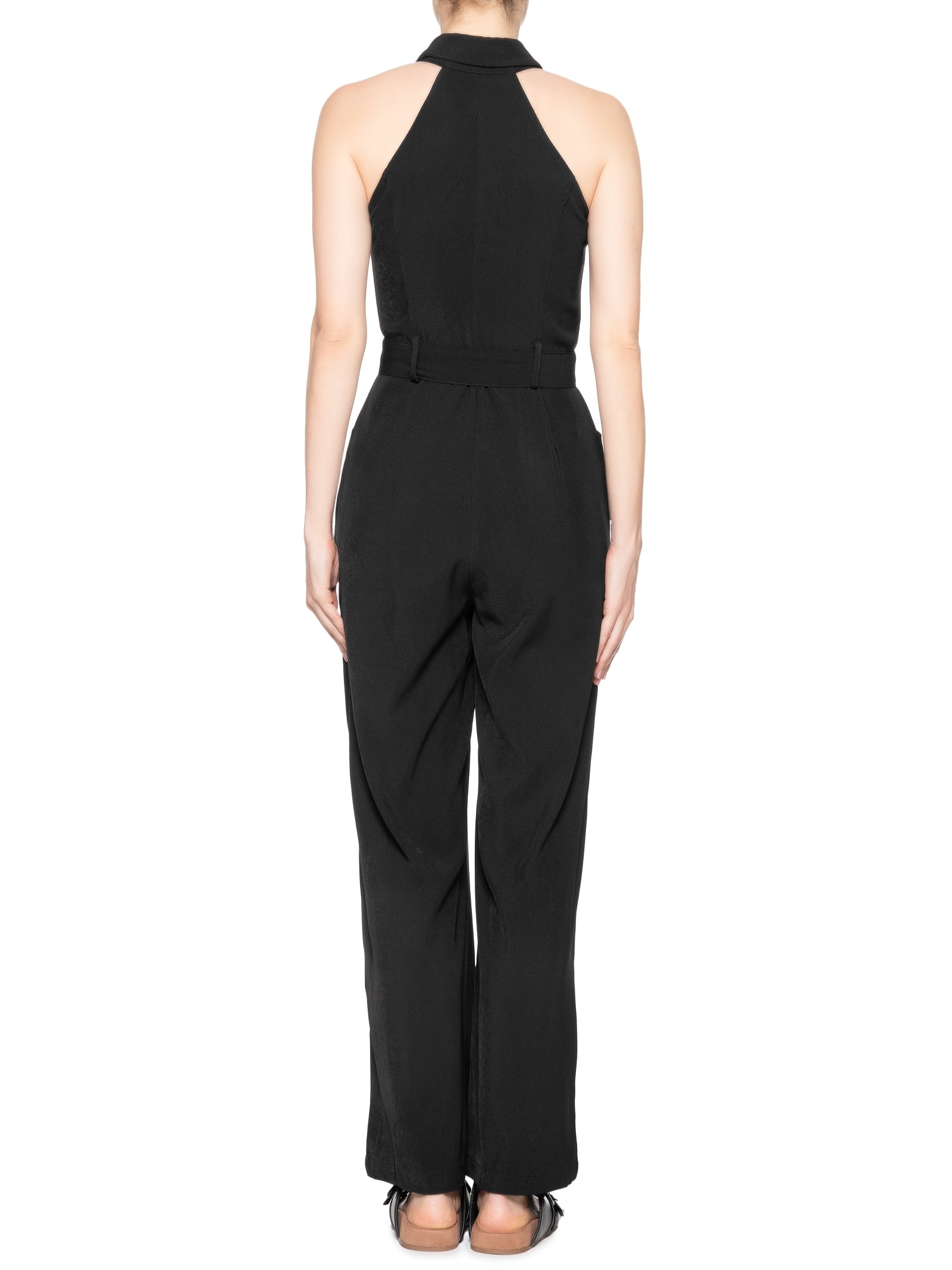 Macacão Feminino Cava Americana Preto Basiq