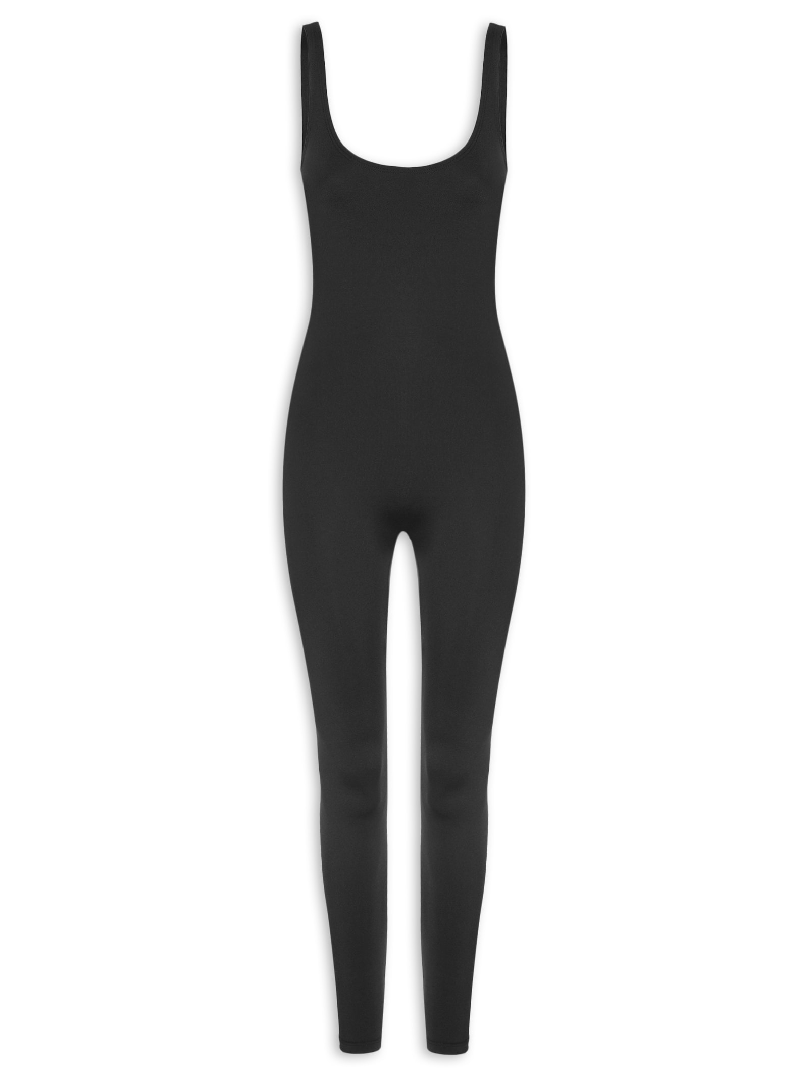 Macacão Feminino Com Decote Costas Profundo Preto '2Essential