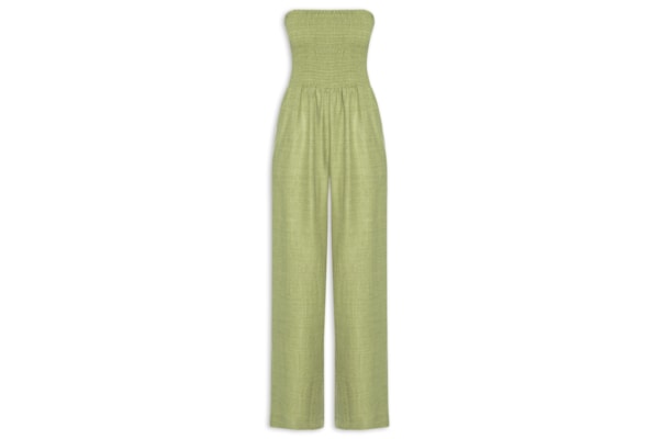 Macacão Feminino Com Lastex - Verde