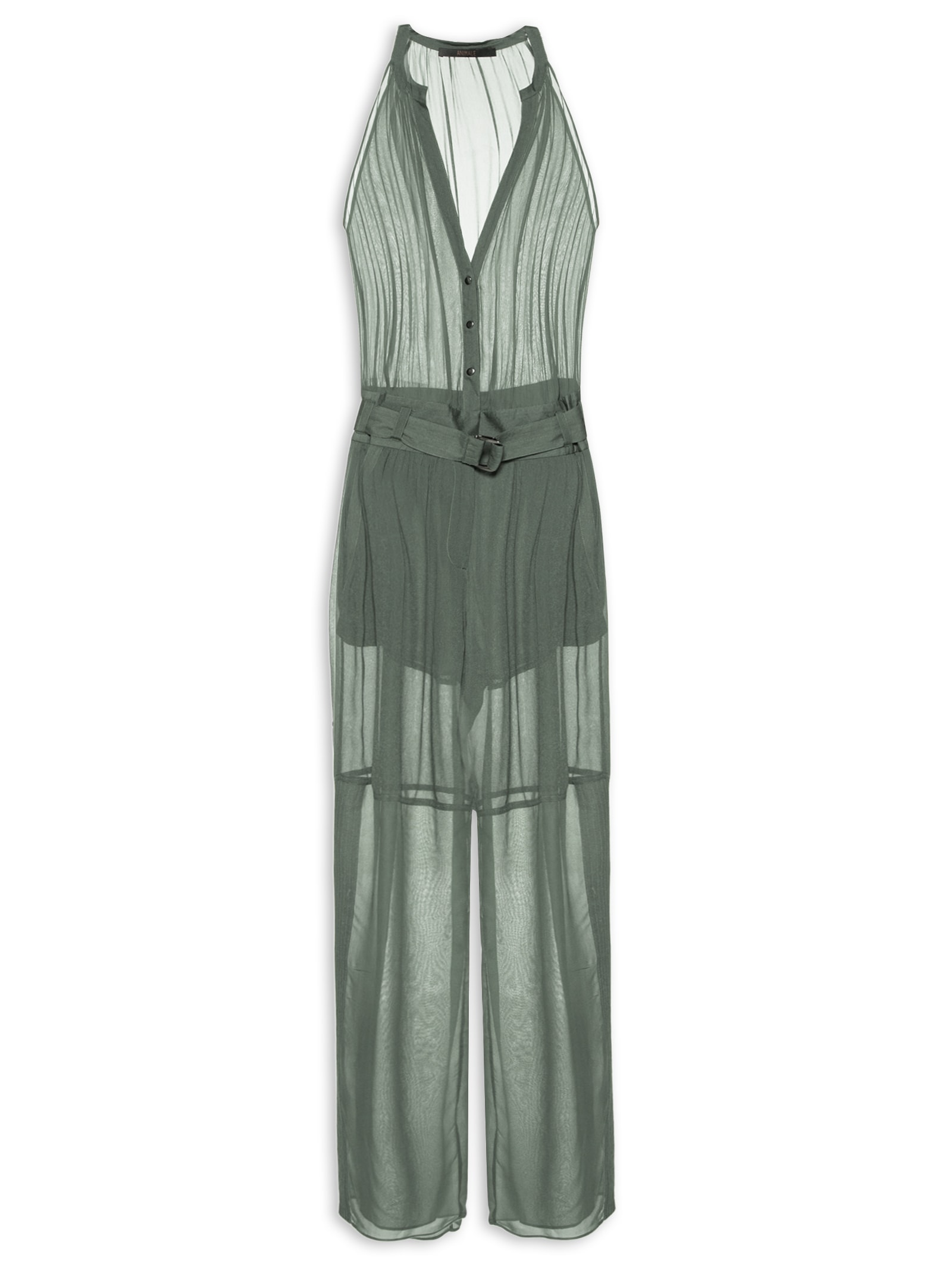 Macacão Feminino com Transparência – Verde Animale