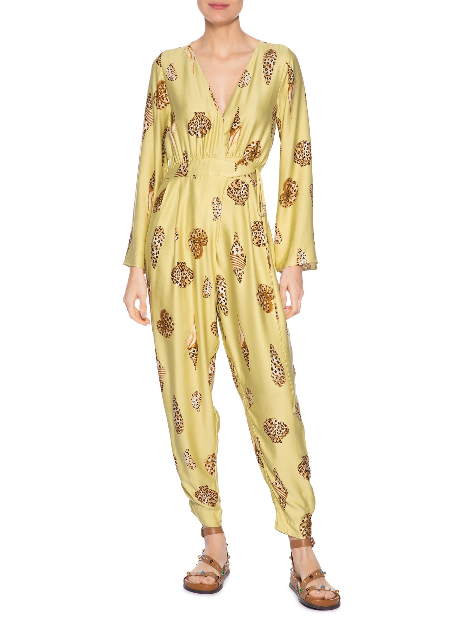 Macacão Feminino Concha Pintada Verde Farm