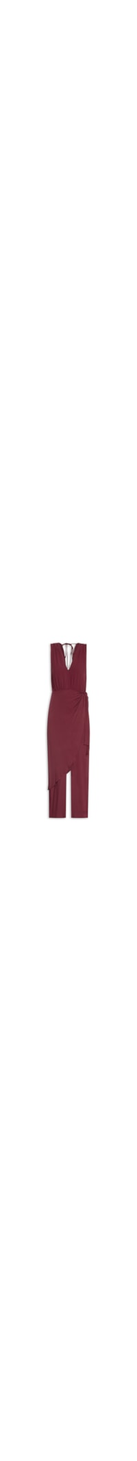 Macacão Feminino Crepe Pareô - Vinho