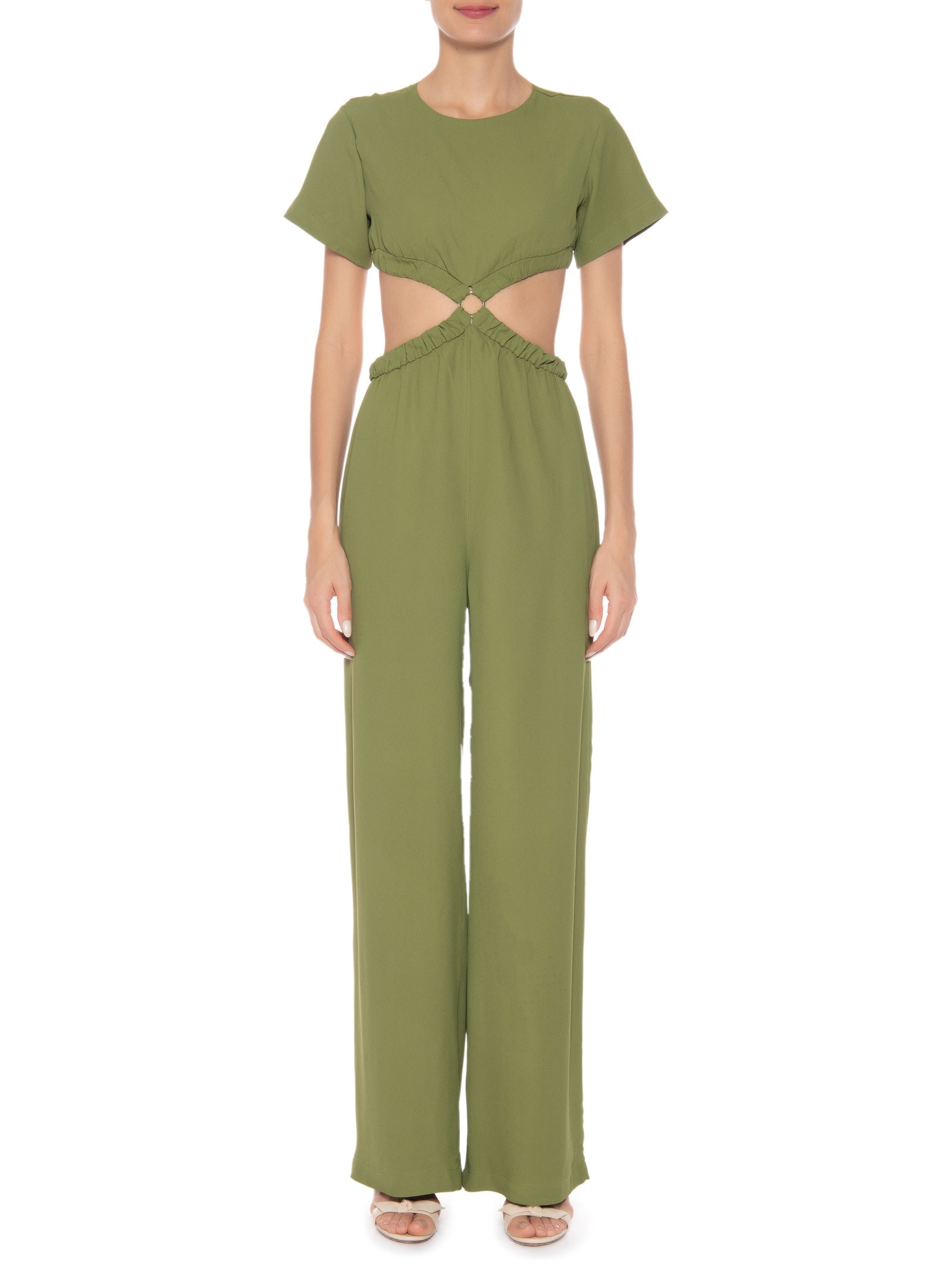 Macacão Feminino Crepe Verde '2Essential