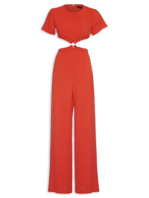 Macacão Feminino Crepe – Vermelho