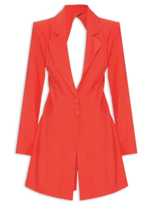 Macacão Feminino Curto com Fivela – Vermelho