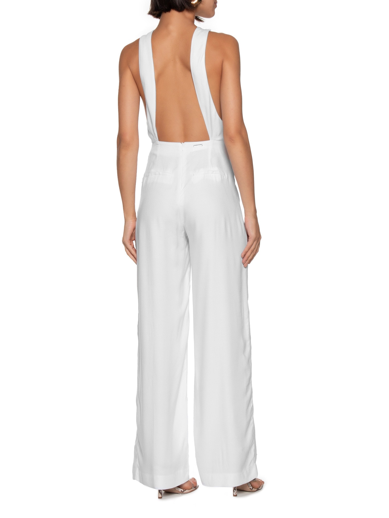 Macacão Feminino Decote Branco Colcci