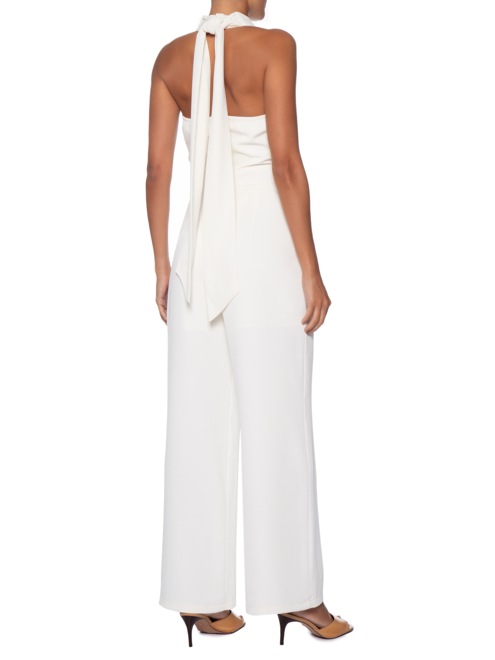 Macacão Feminino Decote Degagê  – Off White '2Essential