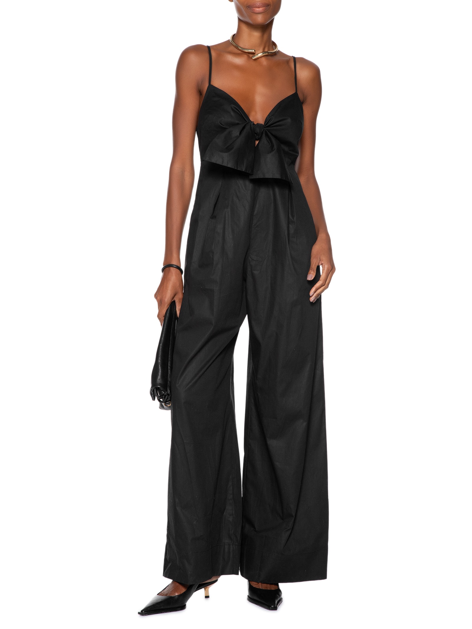 Macacão Feminino Decote Laço Preto Animale