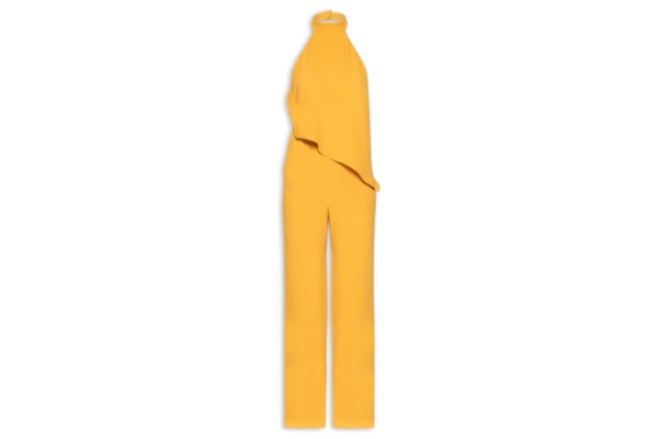 Macacão Feminino Em Crepe - Amarelo