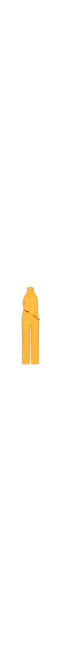 Macacão Feminino Em Crepe - Amarelo
