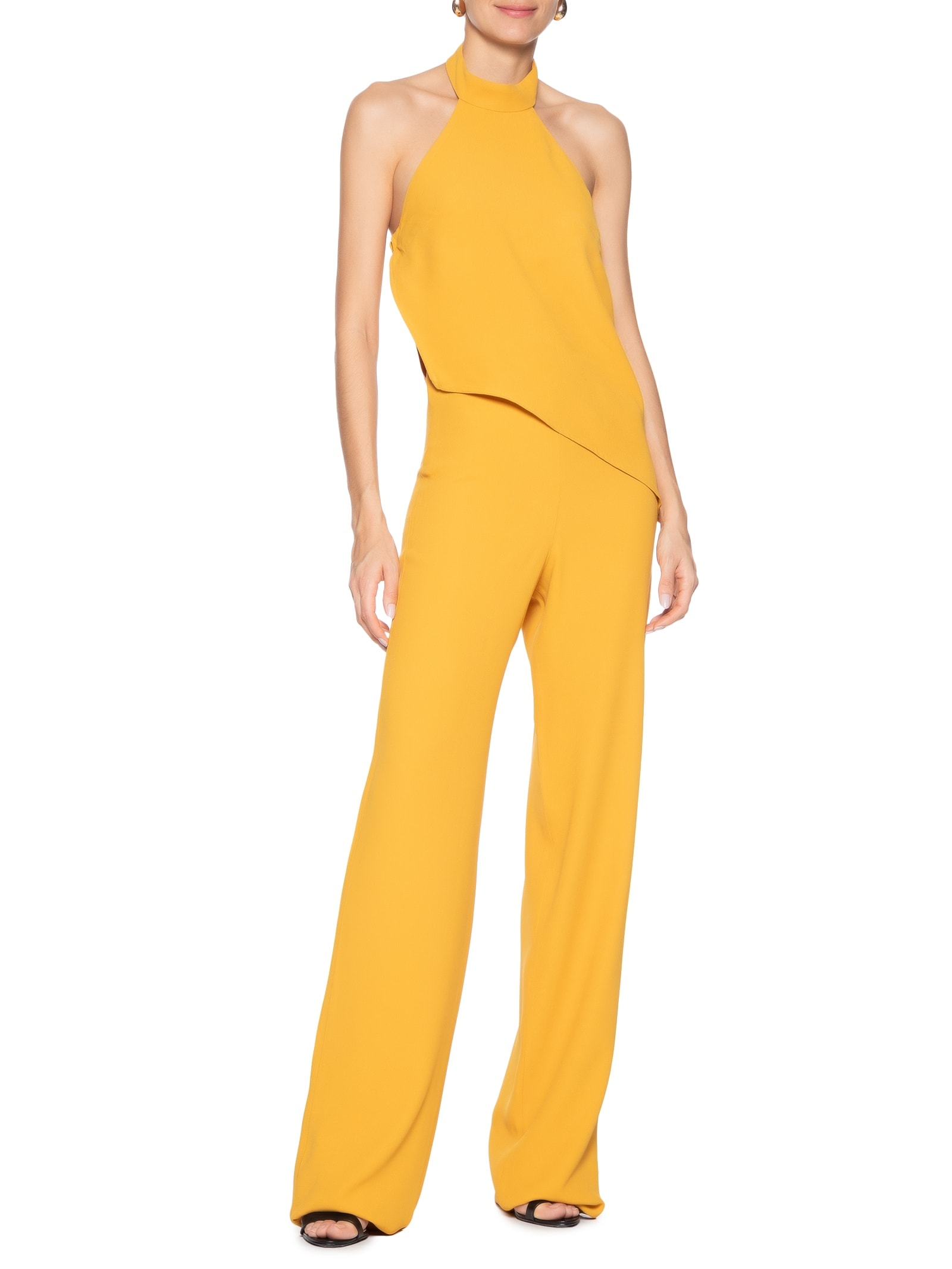 Macacão Feminino Em Crepe Amarelo '2Essential