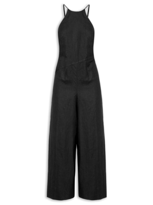 Macacão Feminino Enviesado – Preto