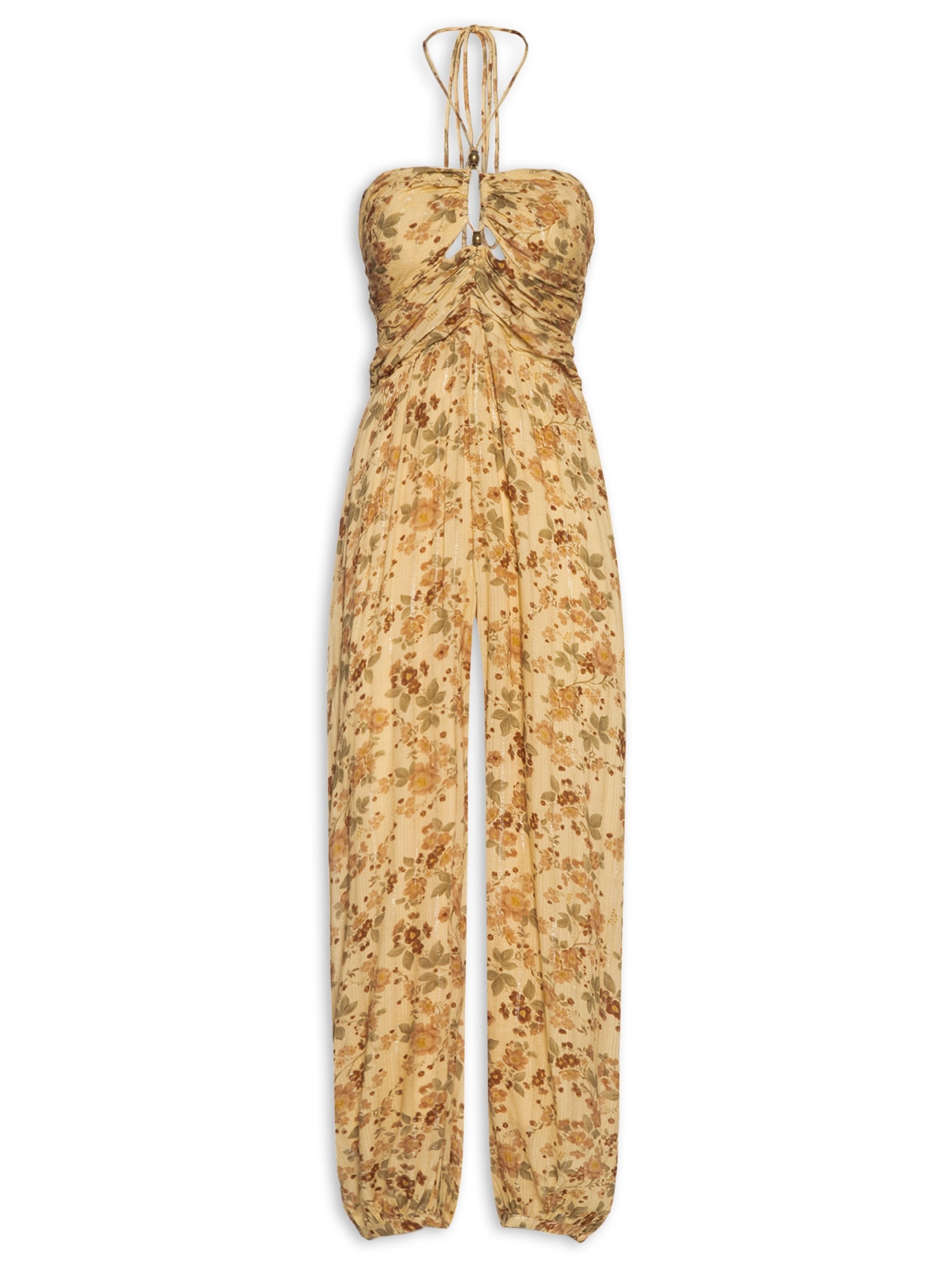 Macacão Feminino Estampa Blush Amarelo Maria Filó