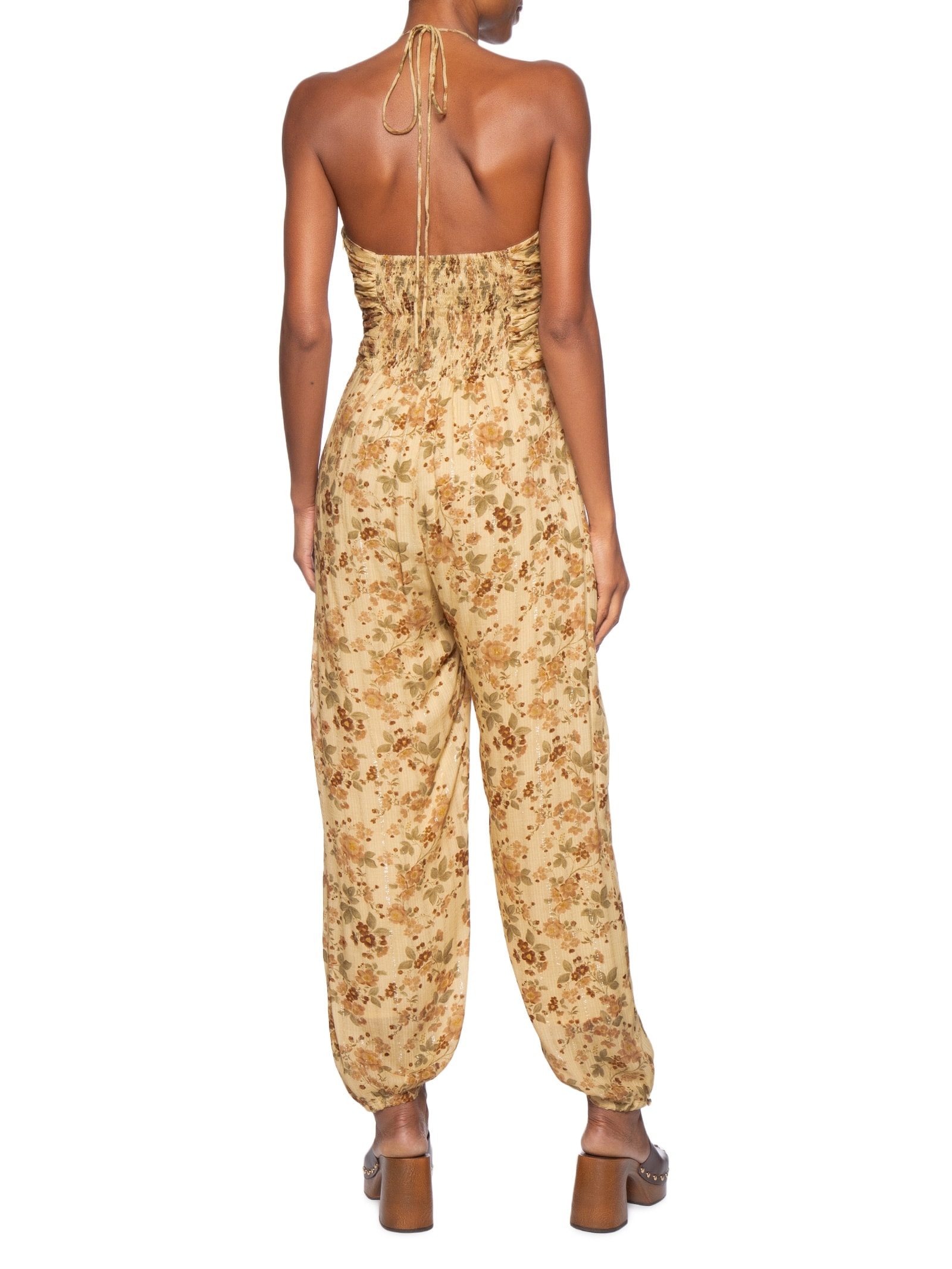 Macacão Feminino Estampa Blush Amarelo Maria Filó