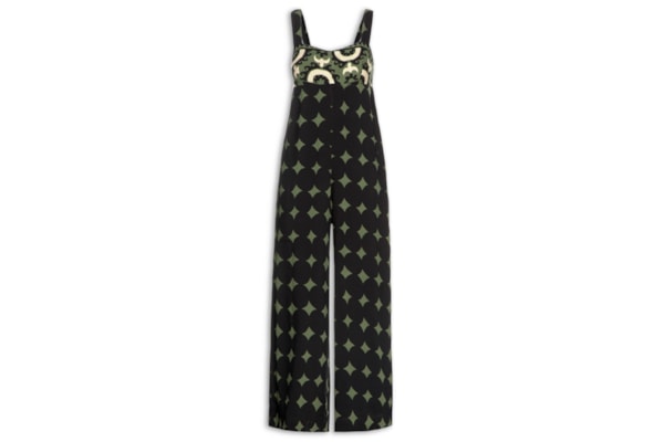 Macacão Feminino Estampa Catalina - Preto