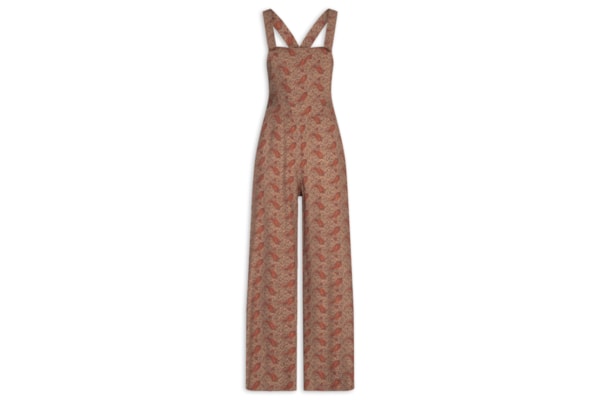 Macacão Feminino Estampa Maya - Marrom