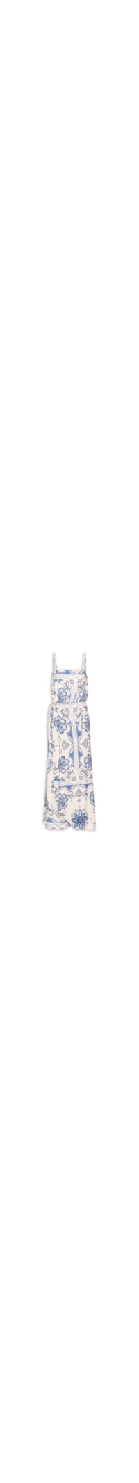 Macacão Feminino Estampado Amarração Removível - Branco