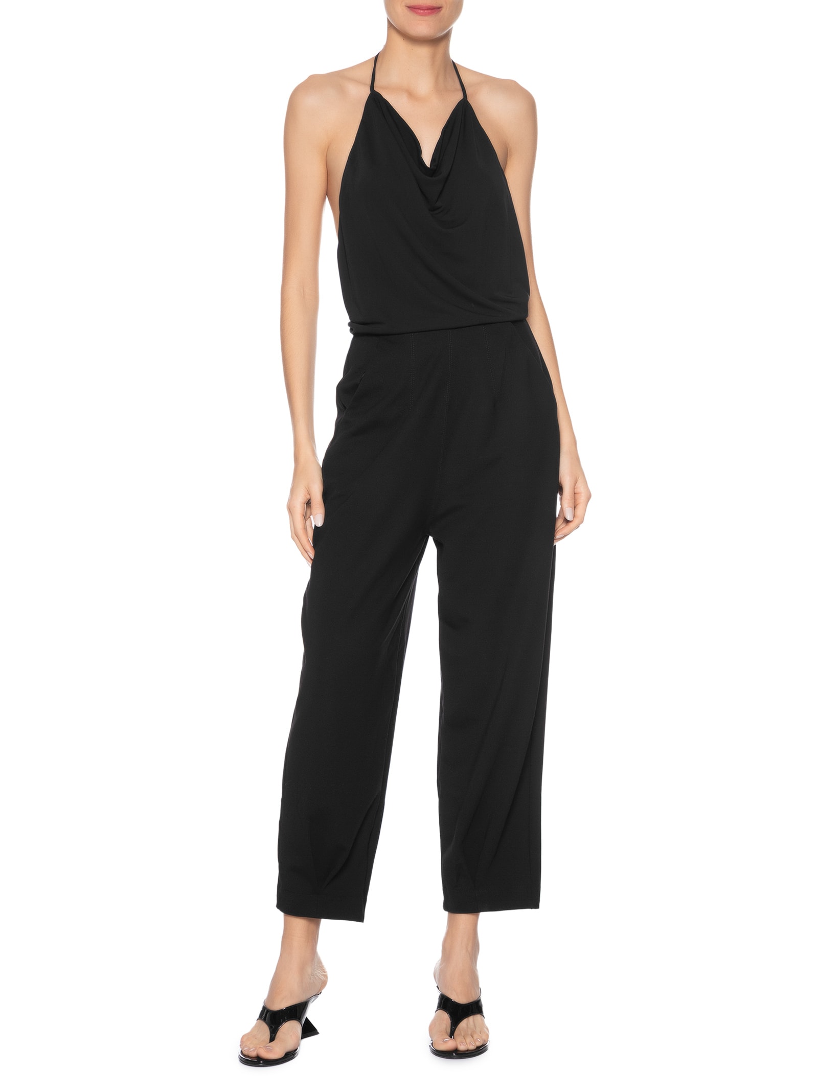 Macacão Feminino Estruturado Degagê Preto Animale