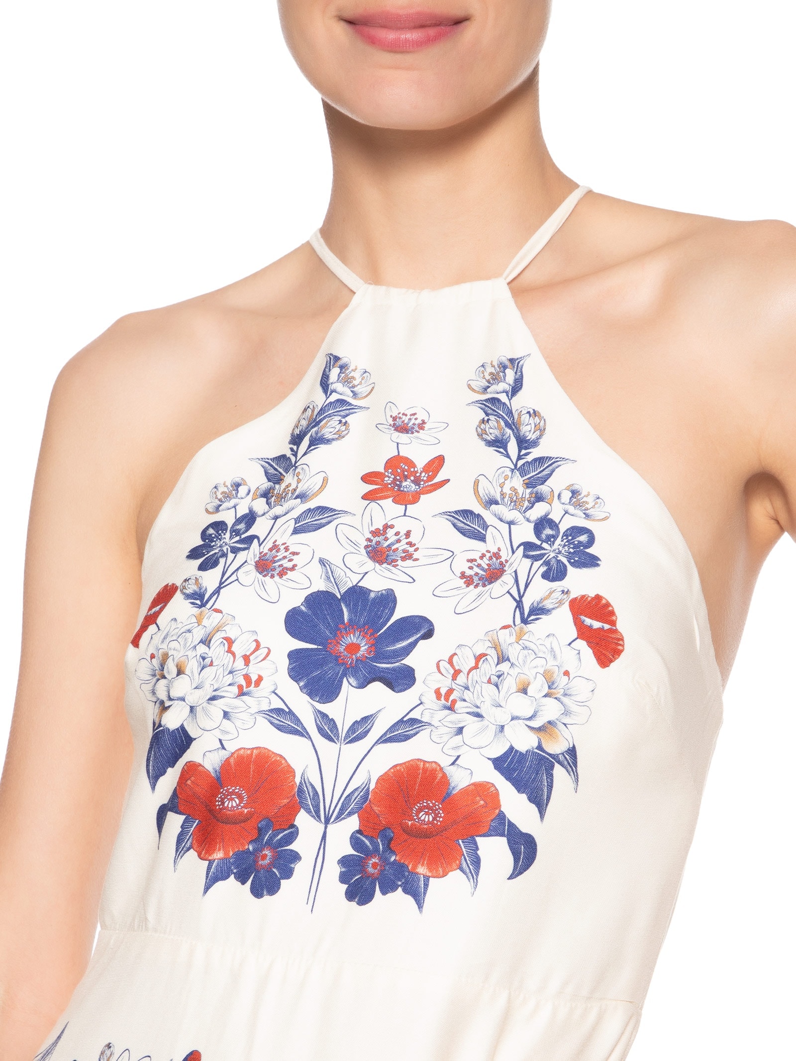 Macacão Feminino Floral Lina Branco Farm
