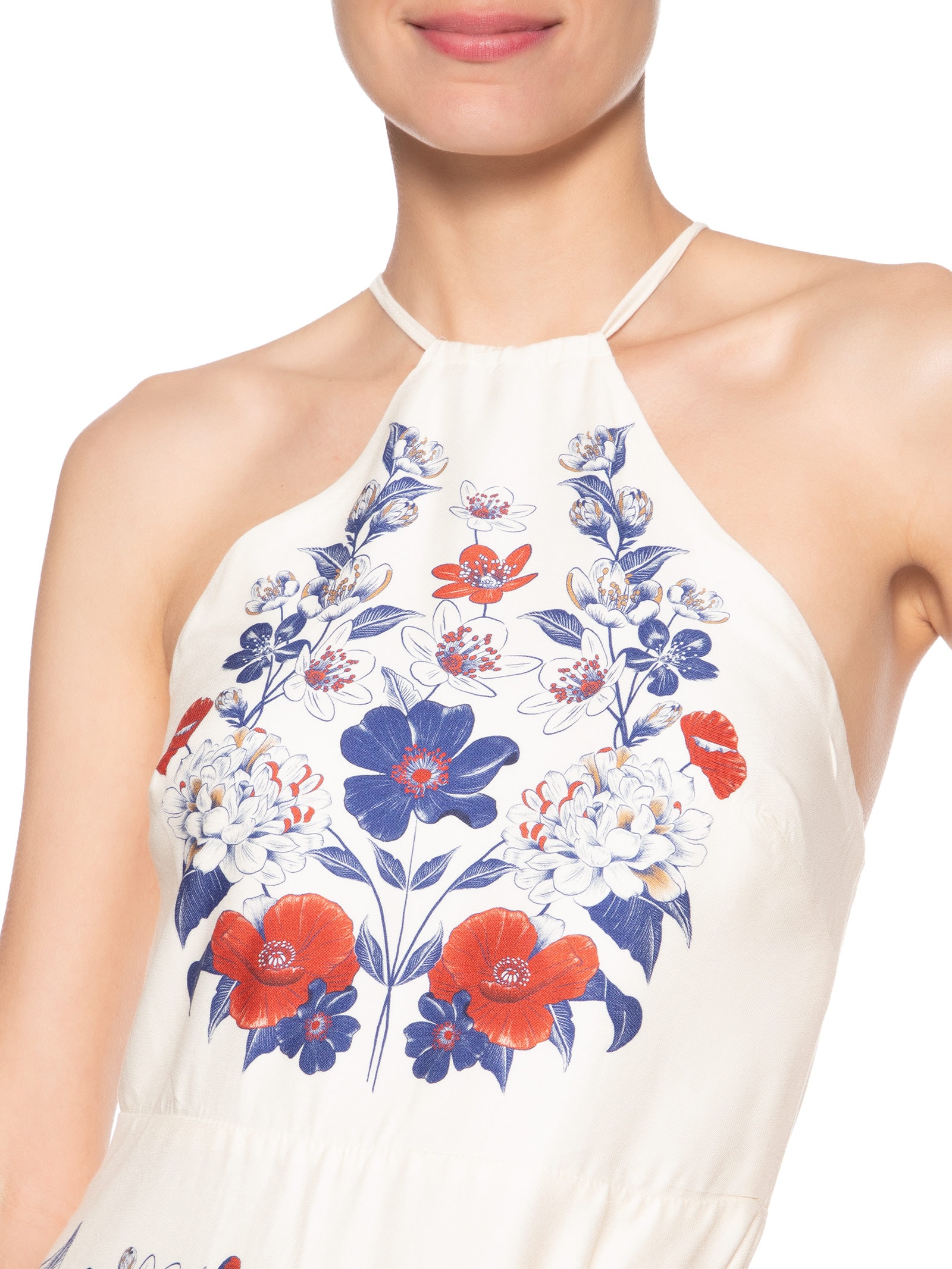 Macacão Feminino Floral Lina Branco Farm