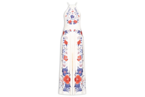 Macacão Feminino Floral Lina - Branco