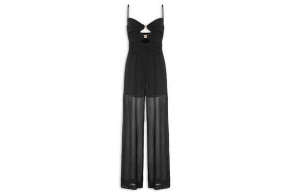 Macacão Feminino GGT Busto Metais - Preto