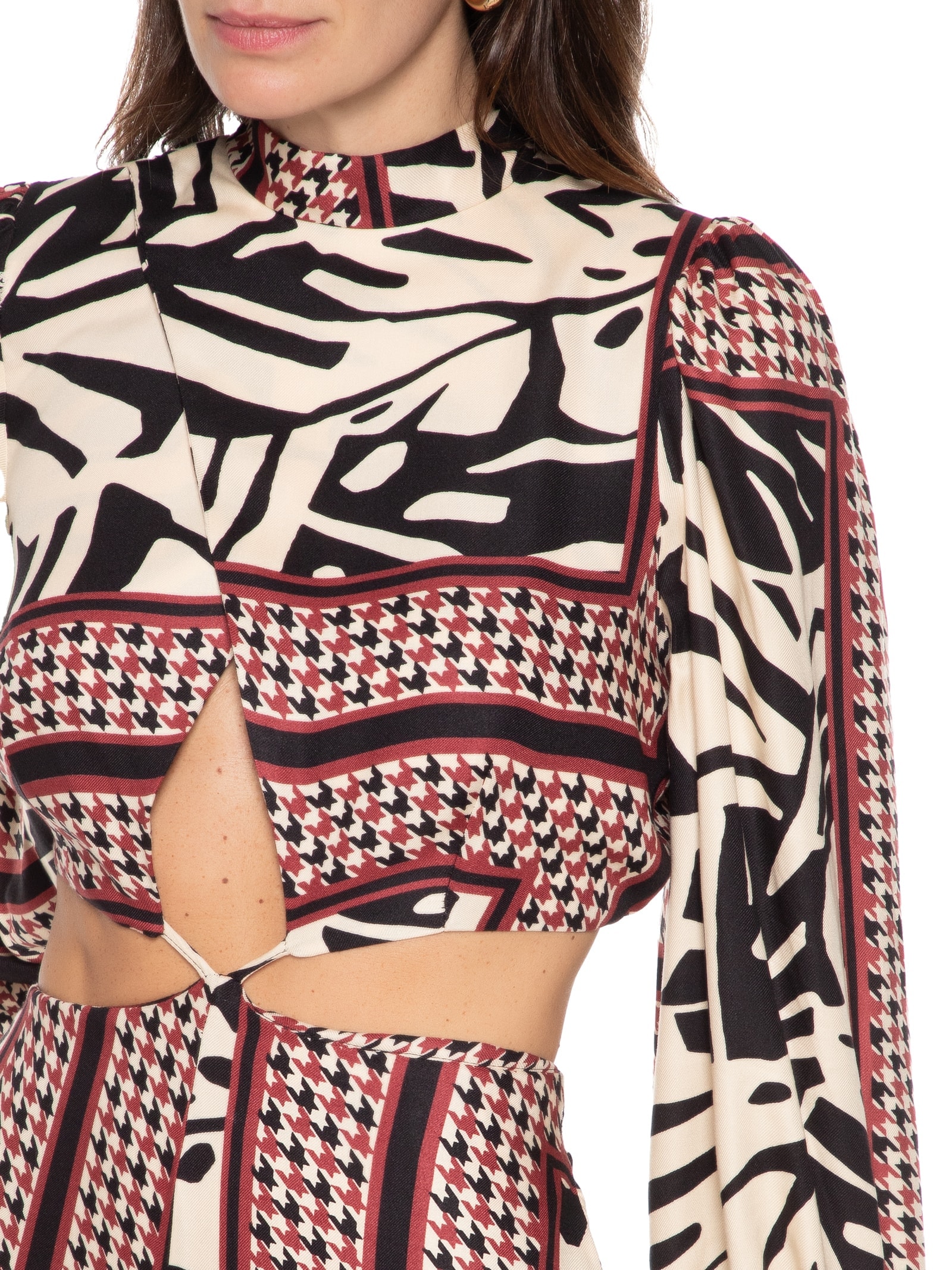 Macacão Feminino Gola Alta Manga Comprida Preto Cacay