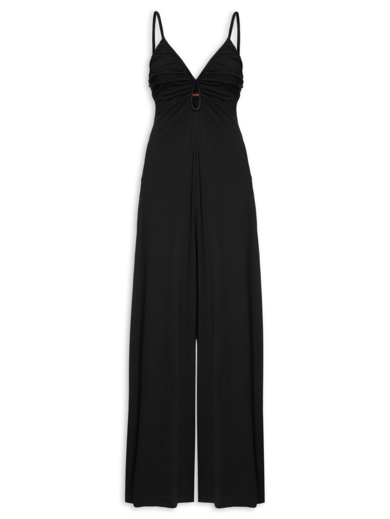 Macacão Feminino Gota Franzido Preto Animale