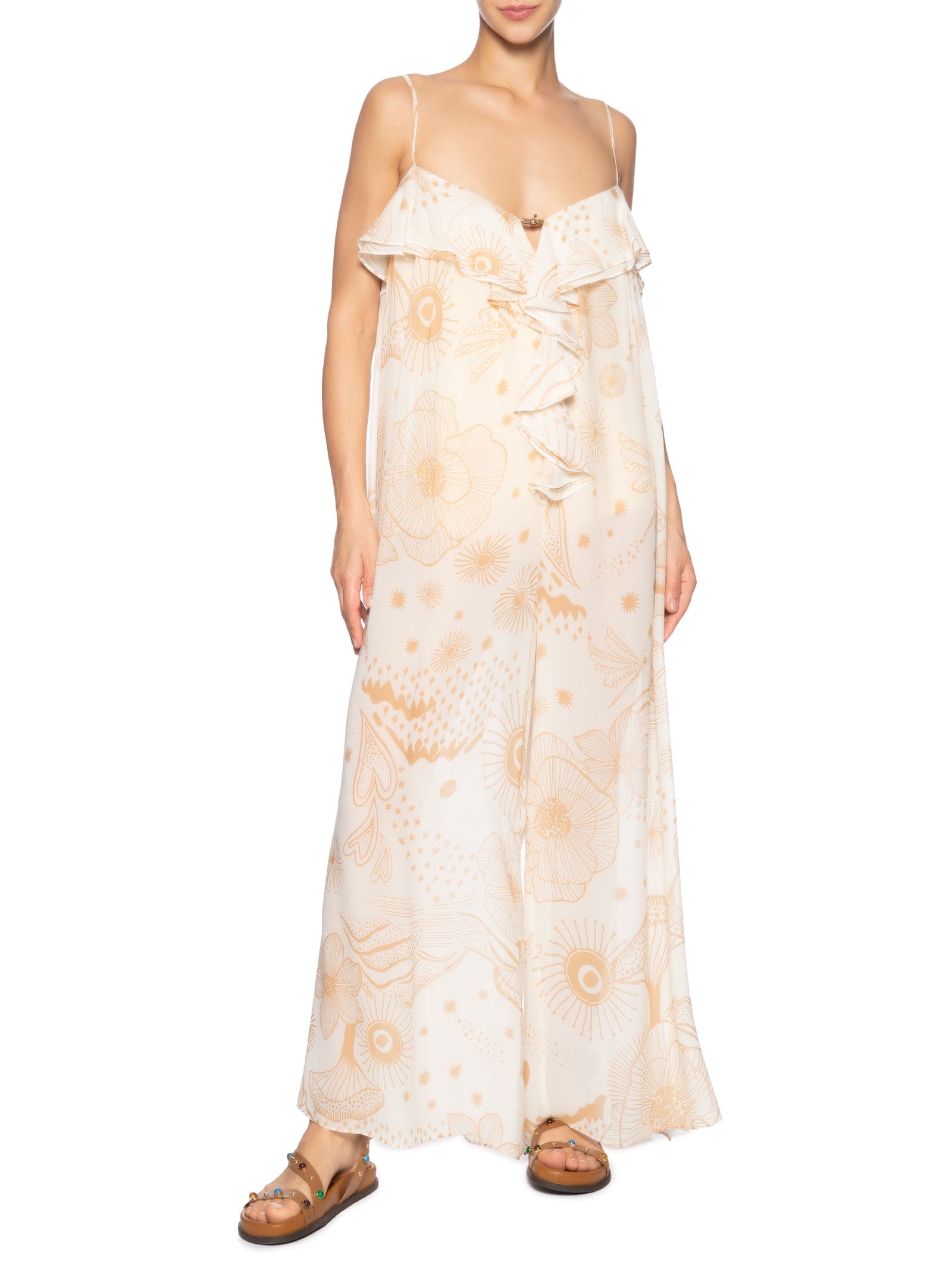 Macacão Feminino Jardim Místico Off White Farm