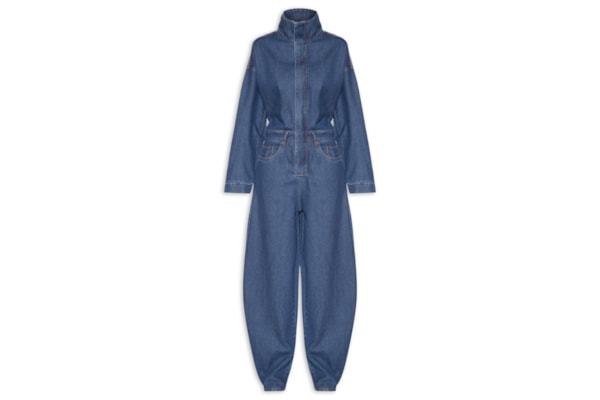 Macacão Feminino Jeans Baggy - Azul