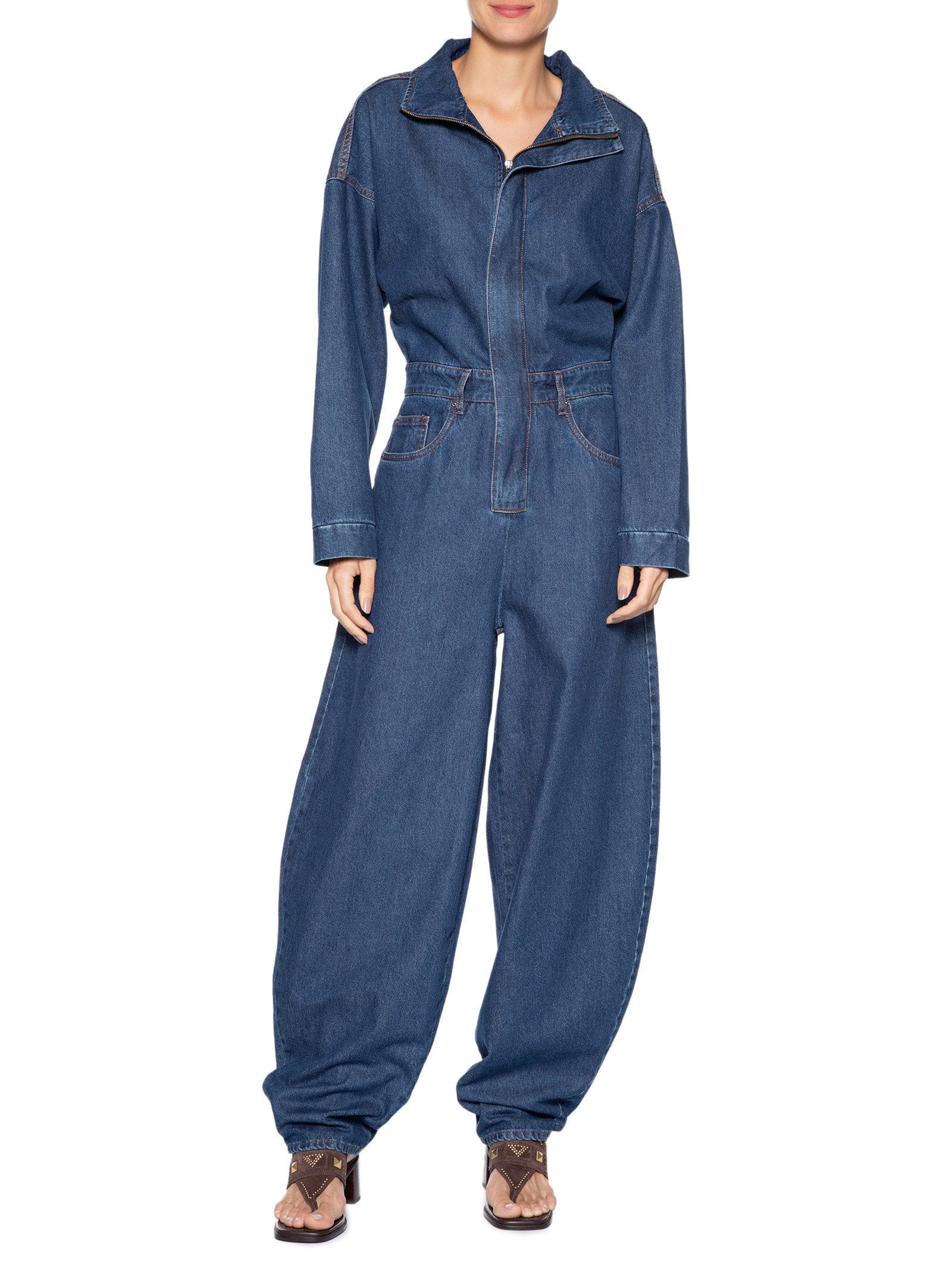Macacão Feminino Jeans Baggy Azul Animale Jeans