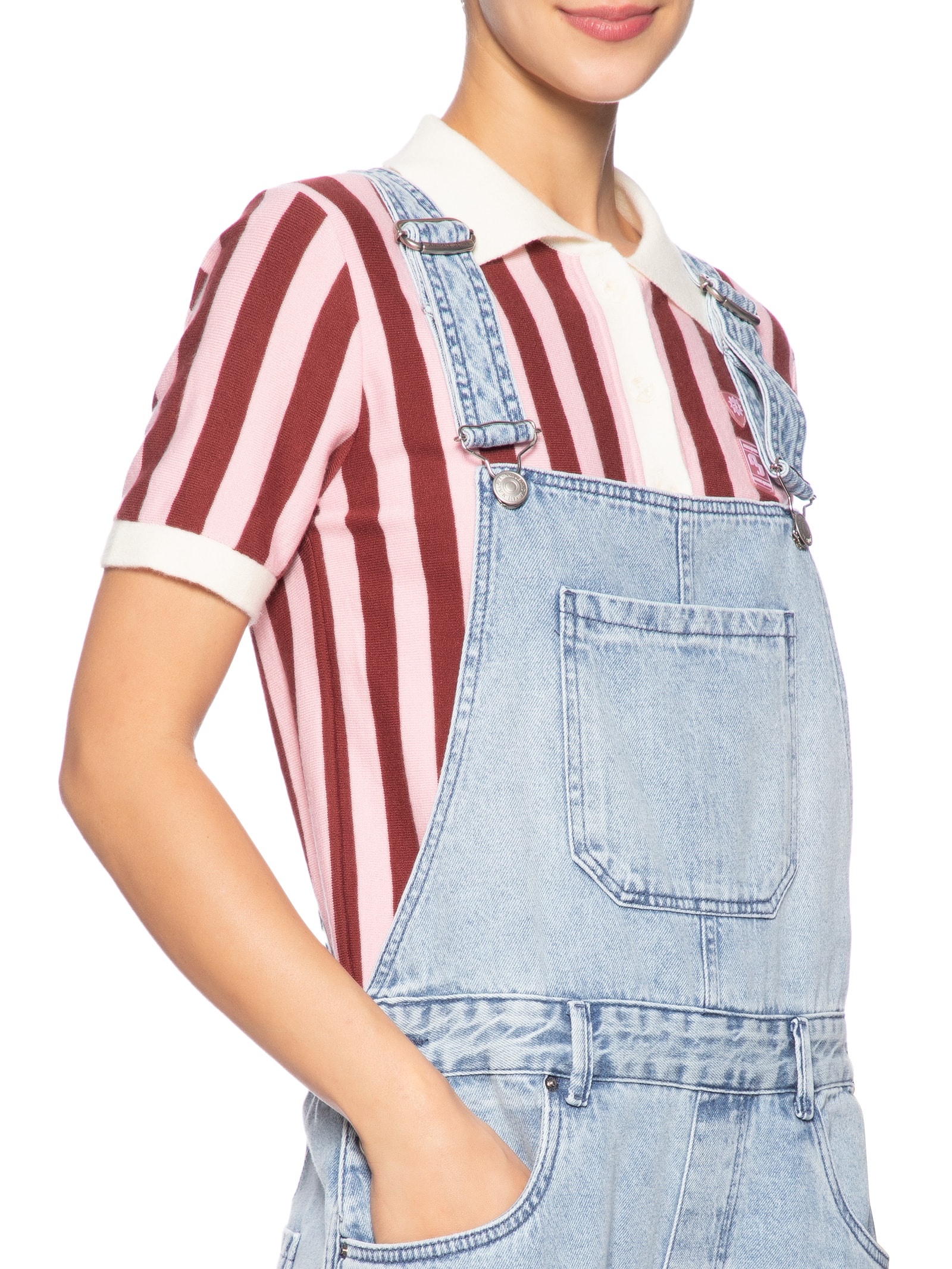 Macacão Feminino Jeans Longo Com Pences Na Barra Azul Animale Jeans