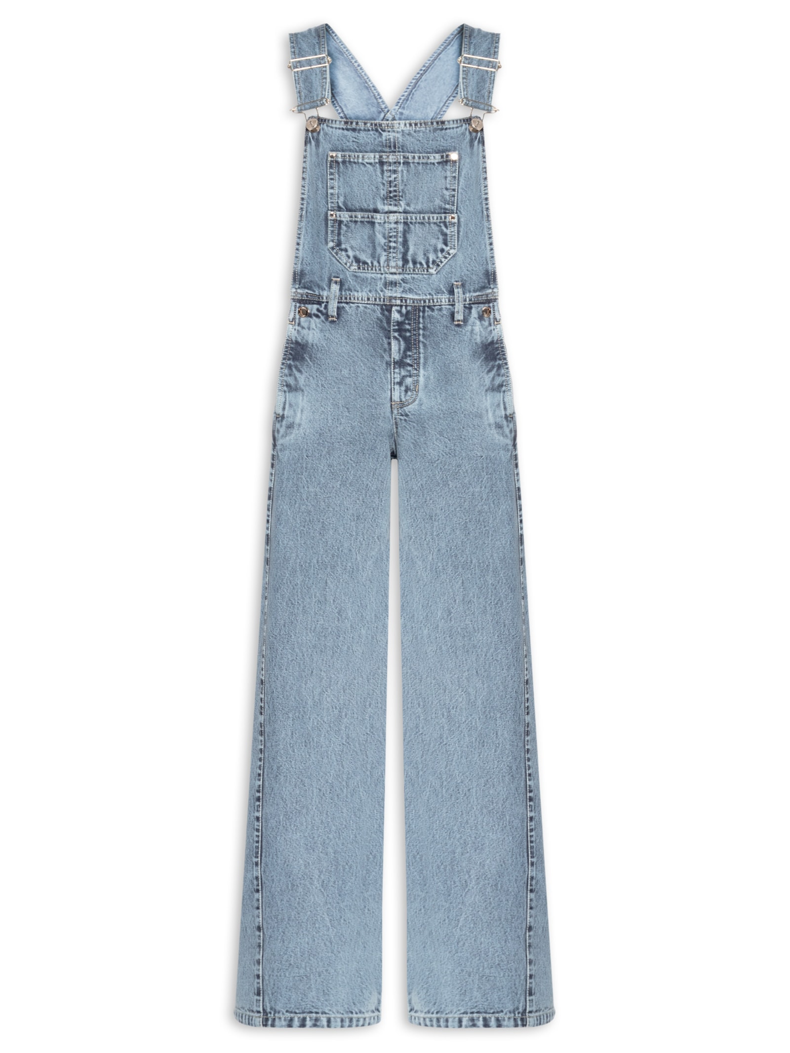 Macacão Feminino Jeans Perna Reta Azul Animale