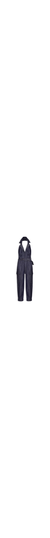 Macacão Feminino Jeans Raw Cinto - Azul