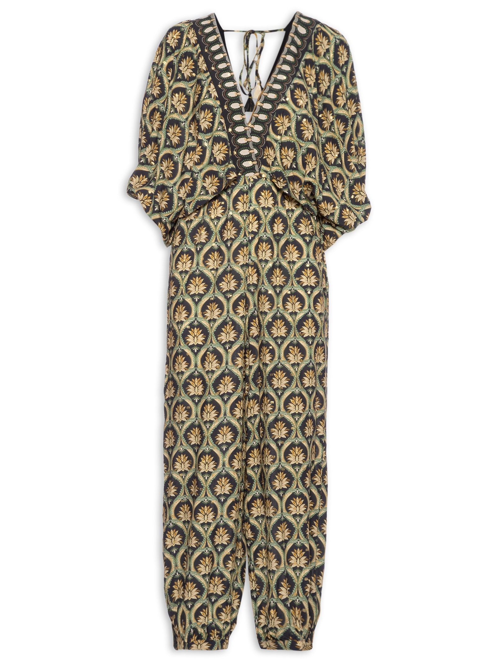 Macacão Feminino Joia Boho Preto Farm