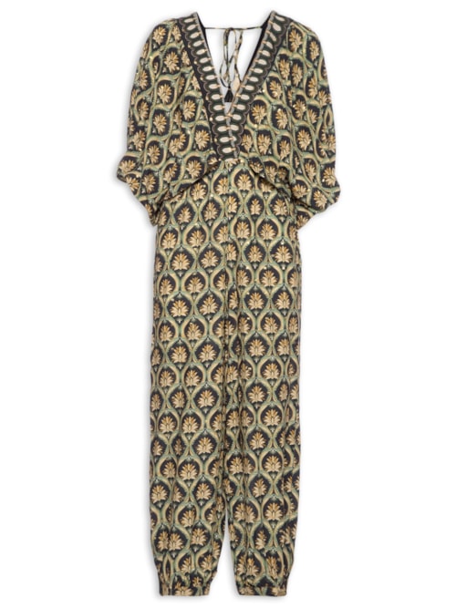 Macacão Feminino Joia Boho – Preto