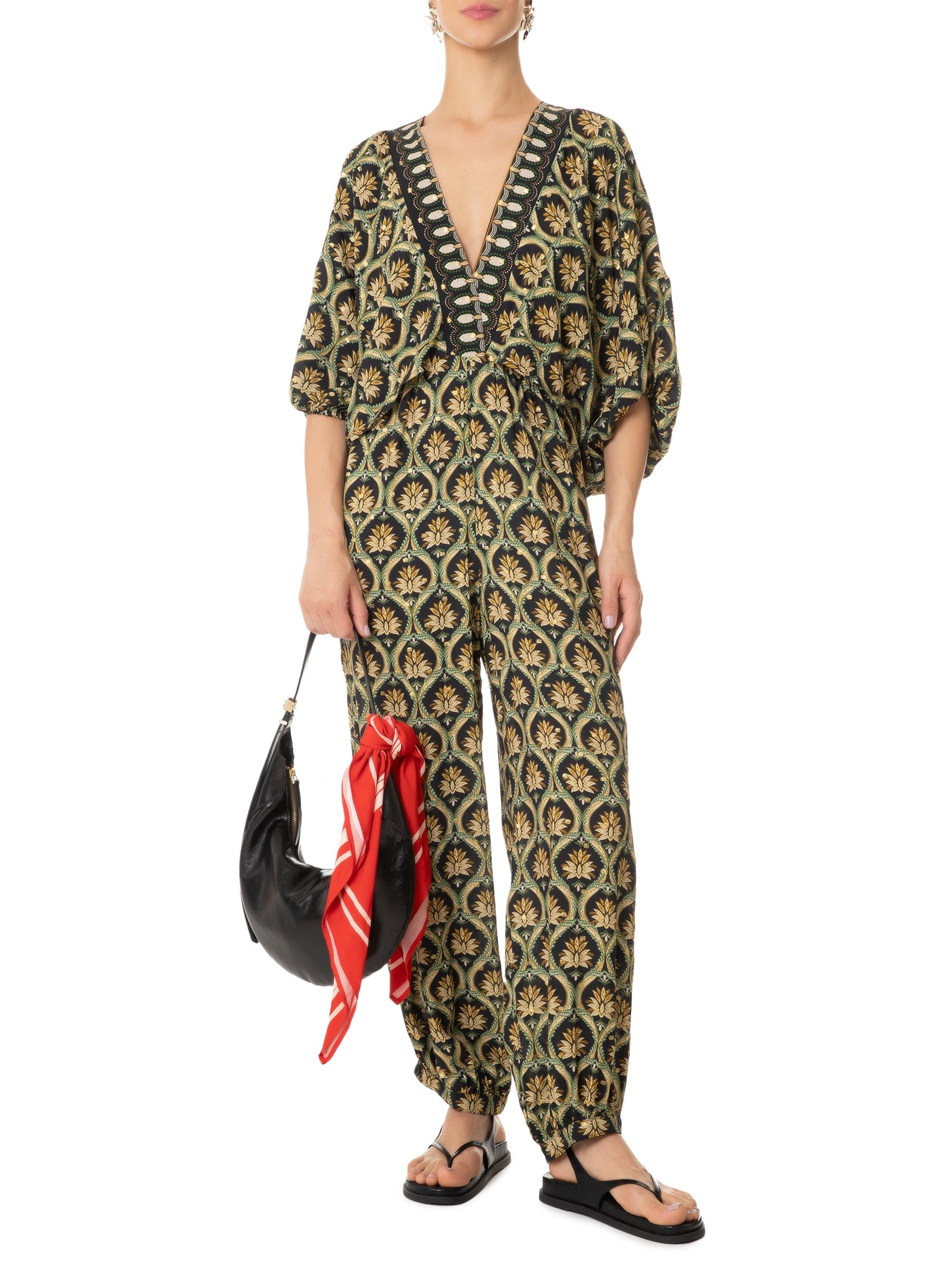 Macacão Feminino Joia Boho Preto Farm