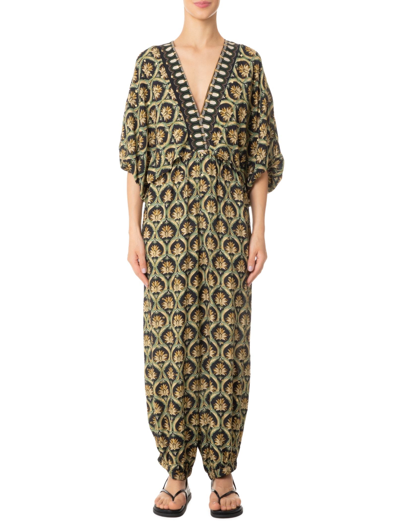 Macacão Feminino Joia Boho Preto Farm