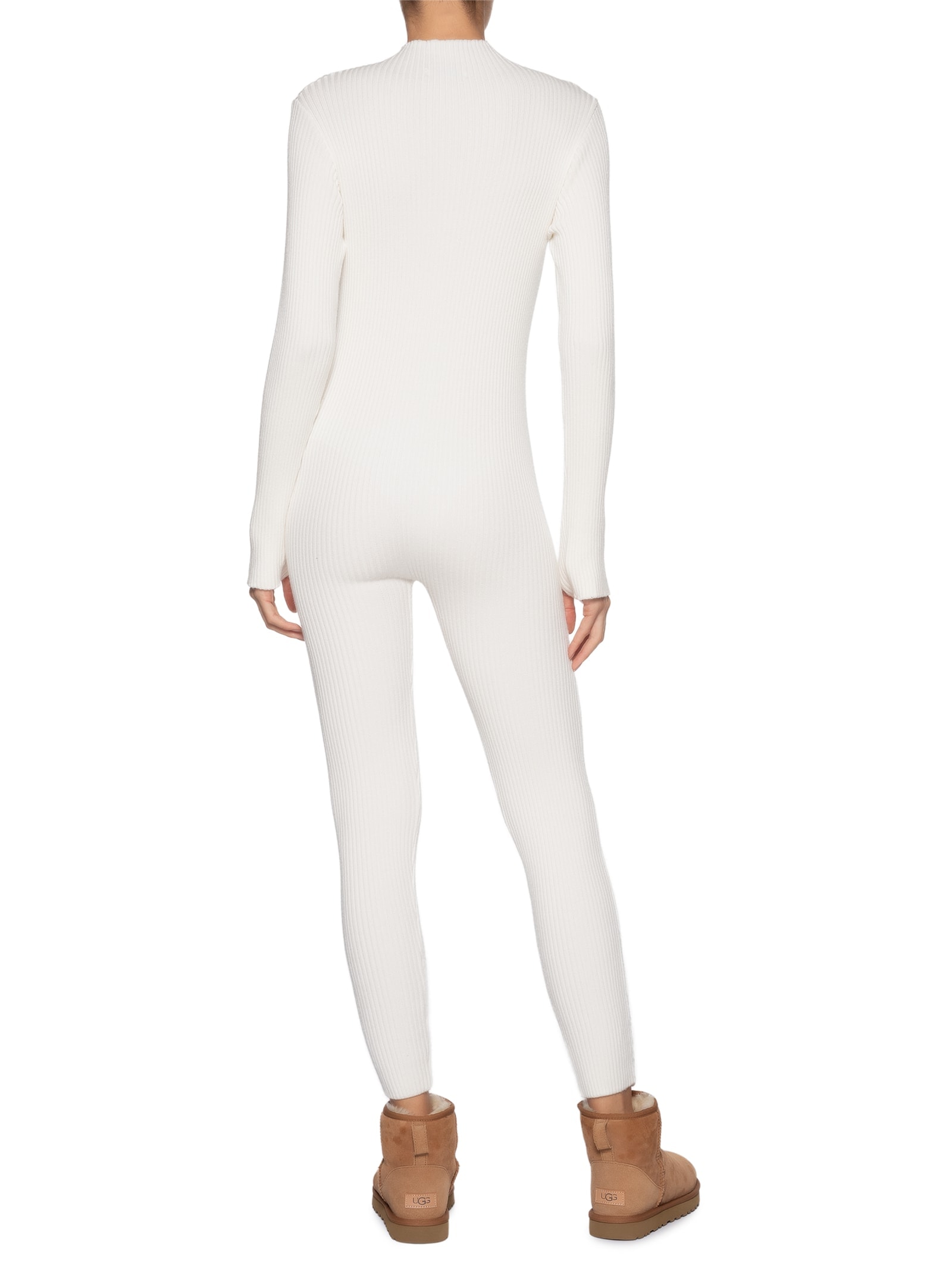 Macacão Feminino Justo Ao Corpo Em Tricot Off White '2Essential