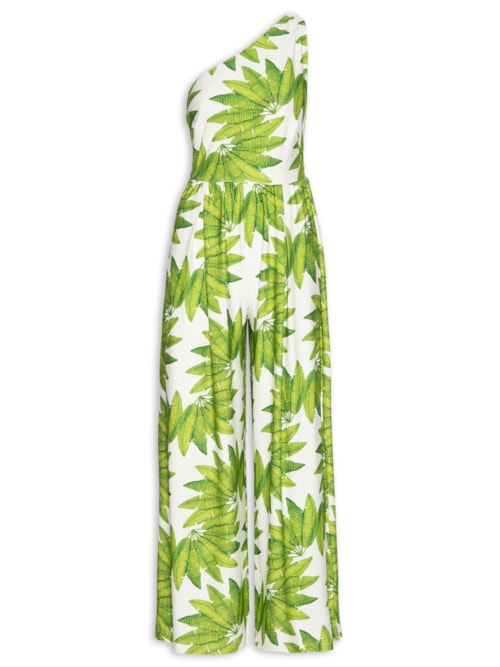 Macacão Feminino Leque De Palmeira - Verde