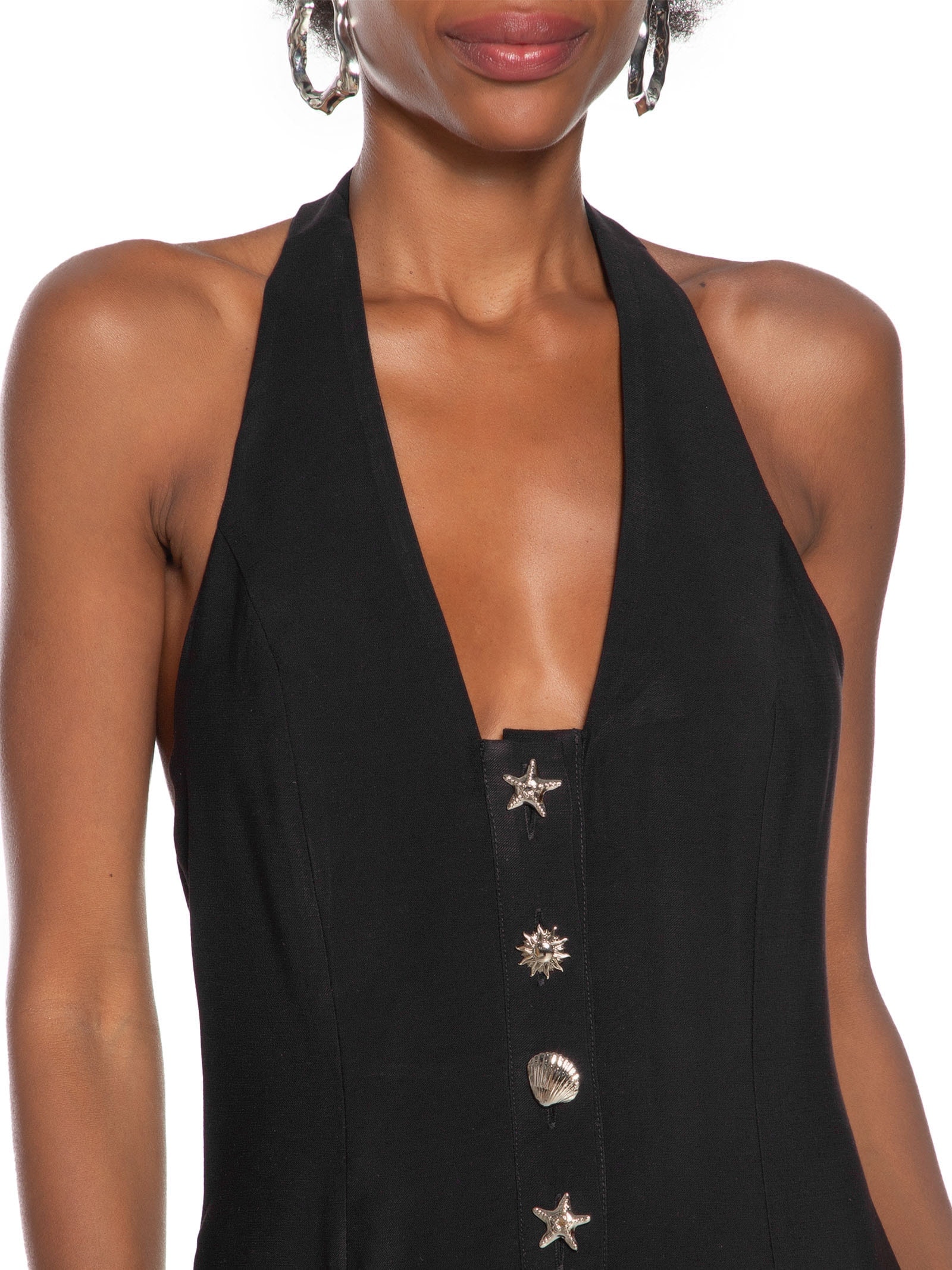 Macacão Feminino Longo Frente Única Preto My Favorite