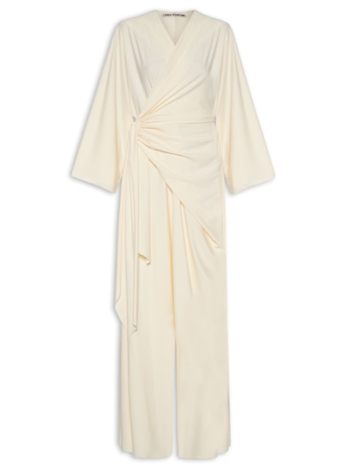 Macacão Feminino Longo Manga Média – Branco