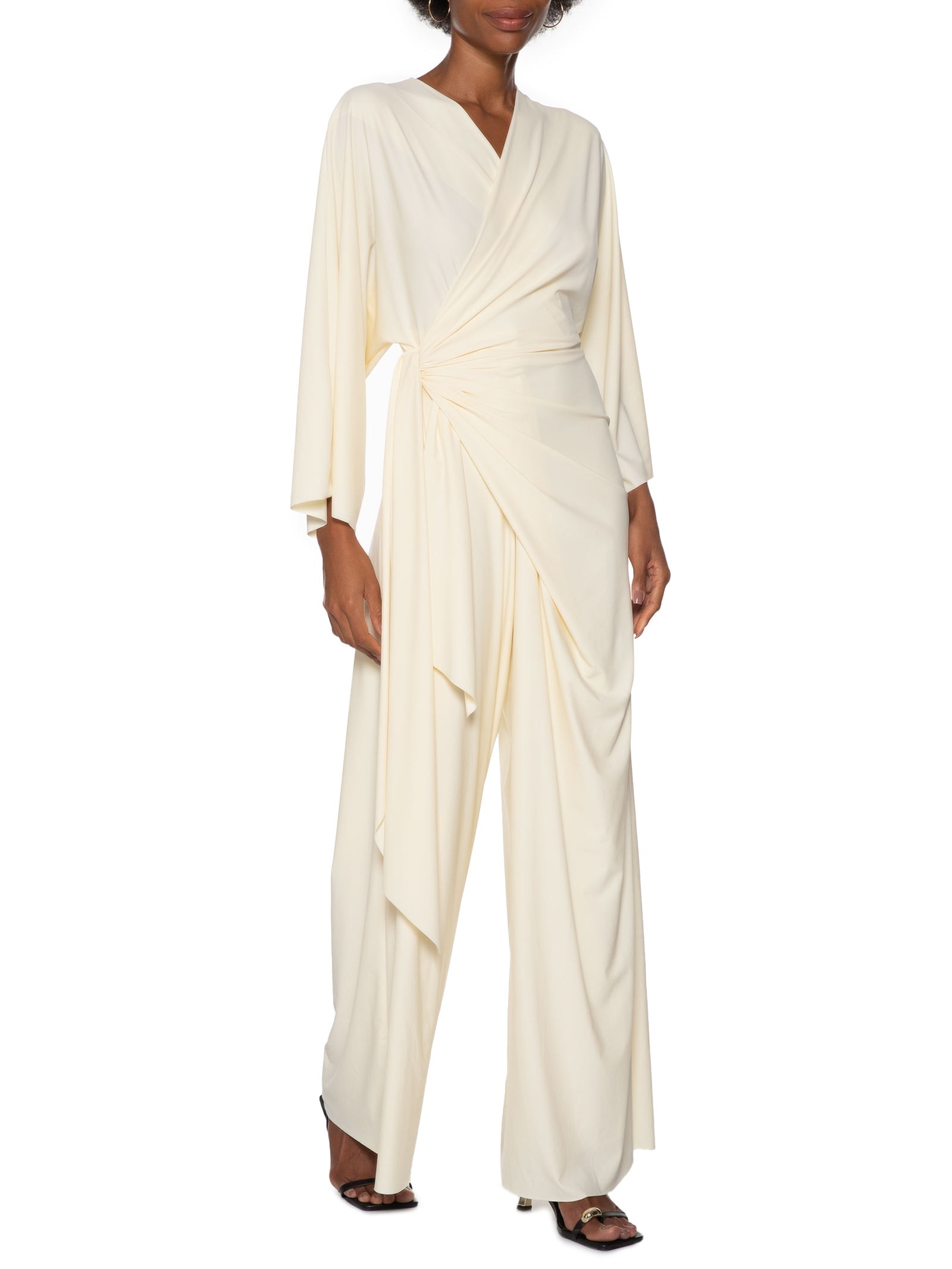 Macacão Feminino Longo Manga Média Branco Lança Perfume